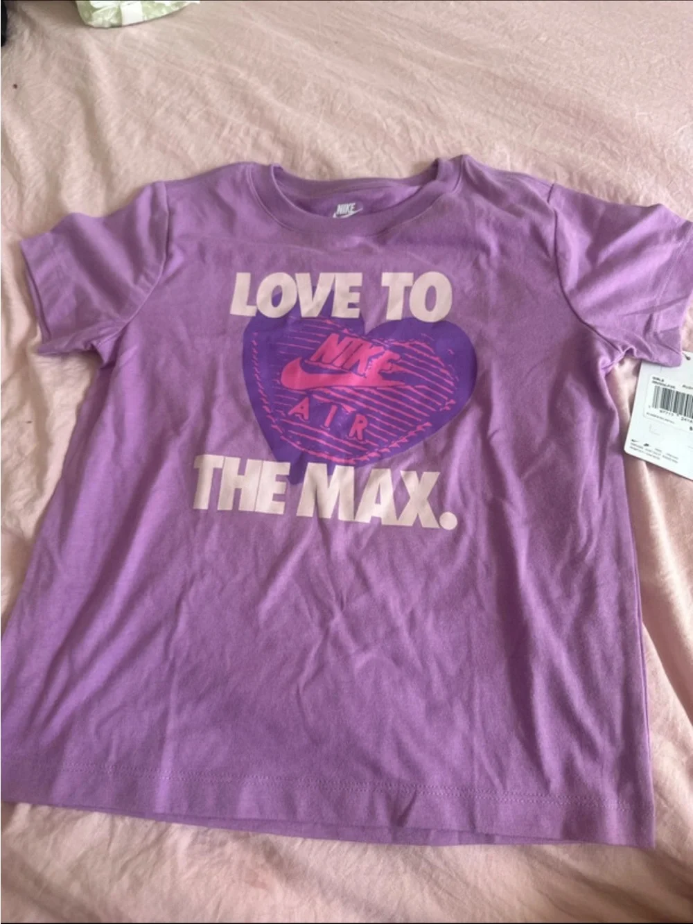 Nike Kids Purple Graphic 'Love to the Max' Tee